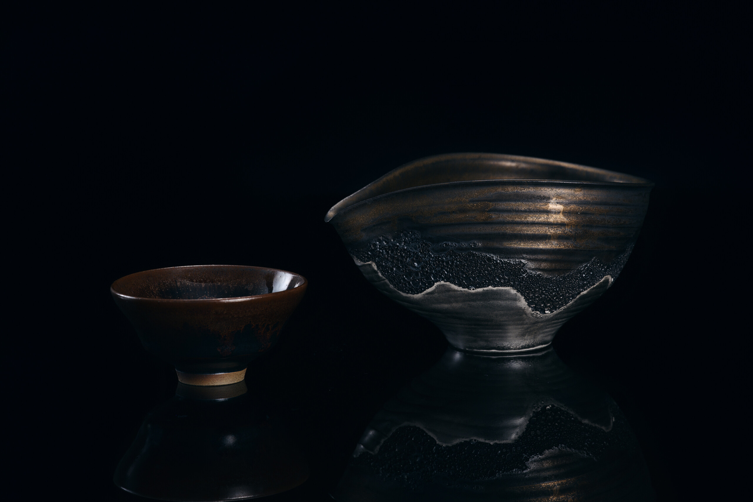 銀彩片口、ぐい呑 | 髙取 春慶 | KOGEI STANDARD